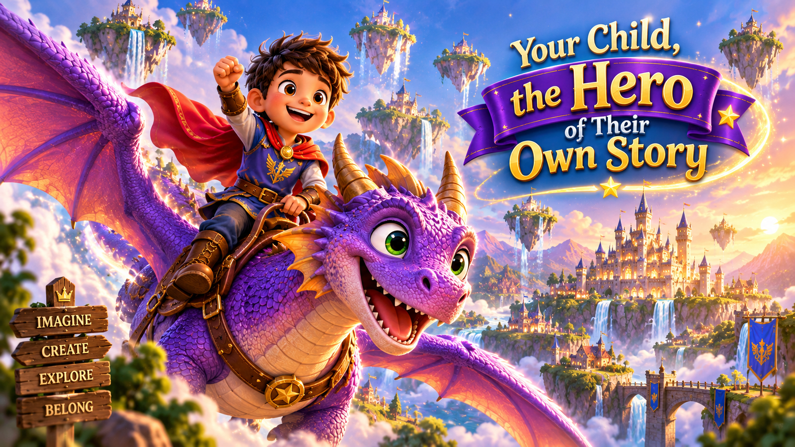 Cinematic personalized animated fantasy adventure preview